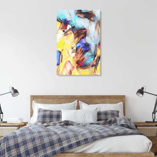 Abstract 14663 canvas afdruk (Insitu (Slaapkamer))