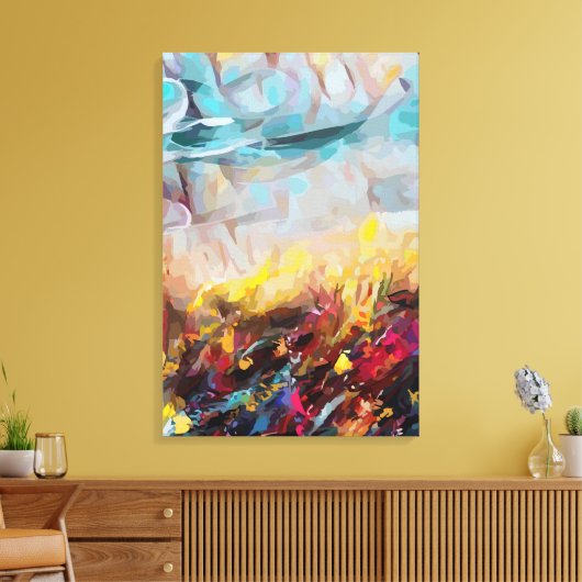 Abstract 14664 canvas afdruk (Insitu (Woonkamer))