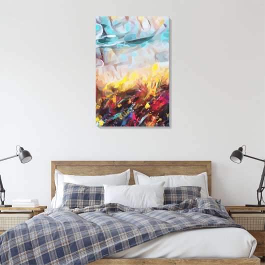 Abstract 14664 canvas afdruk (Insitu (Slaapkamer))