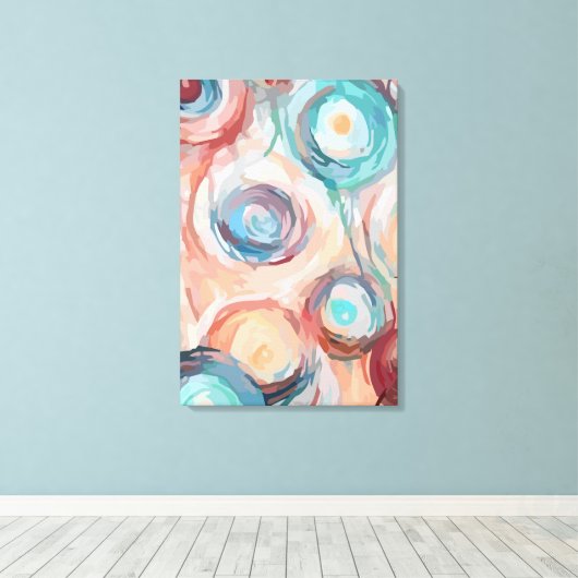 Abstract 14665 canvas afdruk (Insitu (Houten vloer))