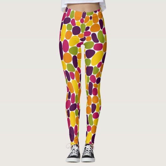 Abstract 160417 - Wijngom Leggings (Voorkant)