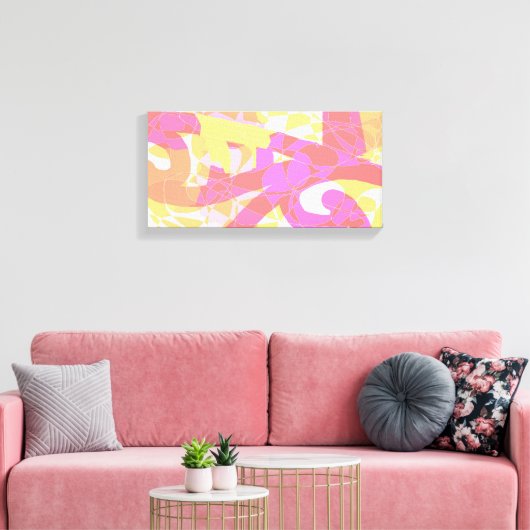 Abstract 16 canvas afdruk (Insitu (Woonkamer))