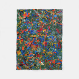 Abstract #17 fleece deken