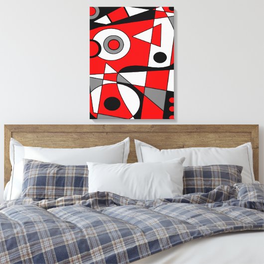 Abstract #185.3 canvas afdruk (Insitu (Slaapkamer))