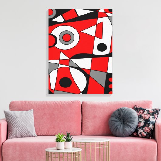 Abstract #185.3 canvas afdruk (Insitu (Woonkamer))