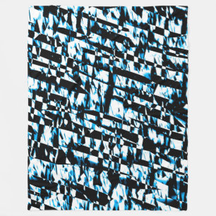 Abstract 190819 - 010 - Indigo stijl Fleece Deken