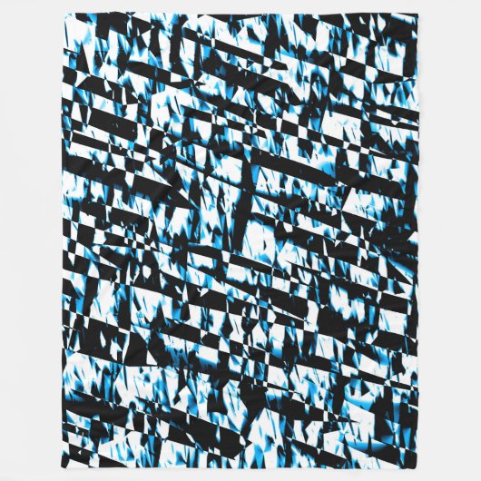 Abstract 190819 - 010 - Indigo stijl Fleece Deken (Voorkant)
