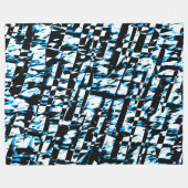 Abstract 190819 - 010 - Indigo stijl Fleece Deken (Voorkant (Horizontaal))