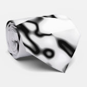 Abstract 190819 - 011 - zwart en wit stropdas (Opgerold)