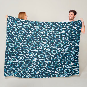 Abstract 190819 - 02 - Indigostijl Fleece Deken
