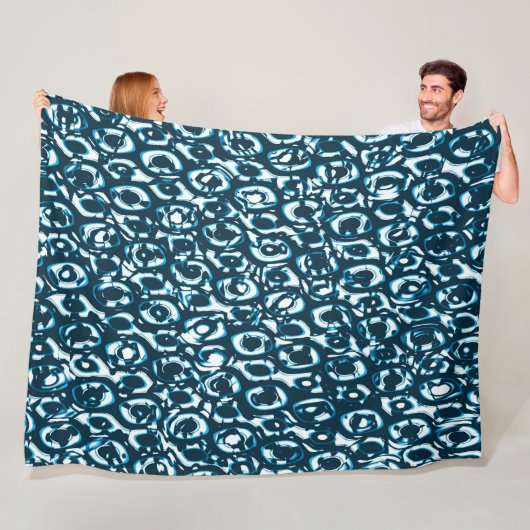 Abstract 190819 - 02 - Indigostijl Fleece Deken (In situ)
