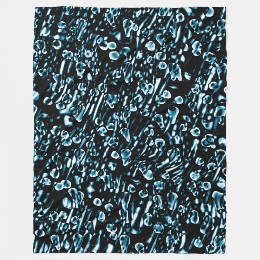 Abstract 190819 - 08 - Indigo Stijl Fleece Deken (Voorkant)