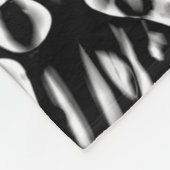 Abstract 190819 - 08 - zwart-wit fleece deken (Hoek)