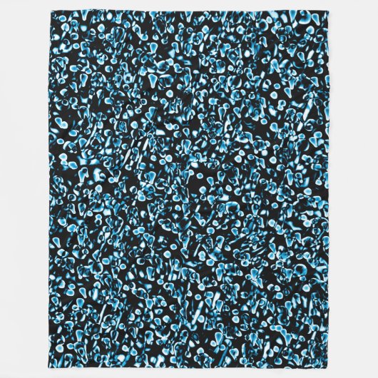 Abstract 190819 - 09 - Indigo Stijl Fleece Deken (Voorkant)