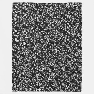 Abstract 190819 - 09 - Zwart en Wit Fleece Deken