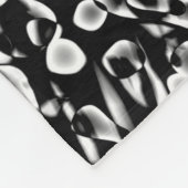 Abstract 190819 - 09 - Zwart en Wit Fleece Deken (Hoek)
