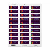 Abstract 1-6-10 het Etiket van het Adres van de Te (Full Sheet)