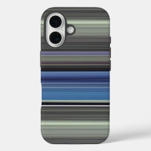 Abstract #1: Blauw en grijs iPhone 16 Hoesje