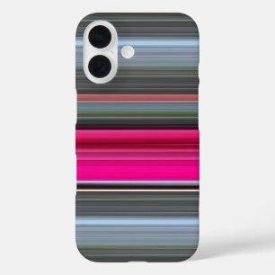Abstract #1: Cerise en grijs iPhone 16 Hoesje