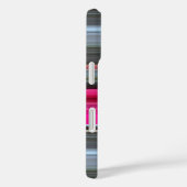 Abstract #1: Cerise en grijs Case-Mate iPhone Case (Achterkant / Rechts)