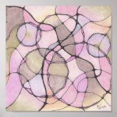 Abstract 1 doodle print 8x8in. (Voorkant)