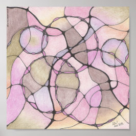 Abstract 1 doodle print 8x8in.