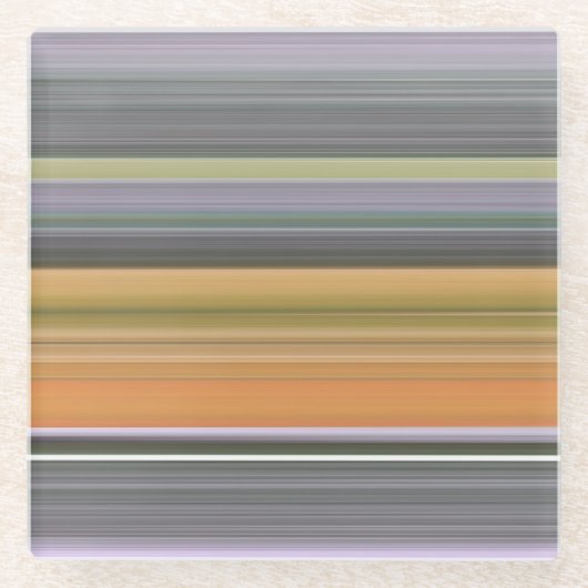 Abstract #1: Geel en grijs Glazen Onderzetter (Voorkant)