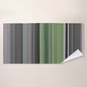 Abstract #1: Olijfgroen en grijs Badhanddoek (Badhanddoek)