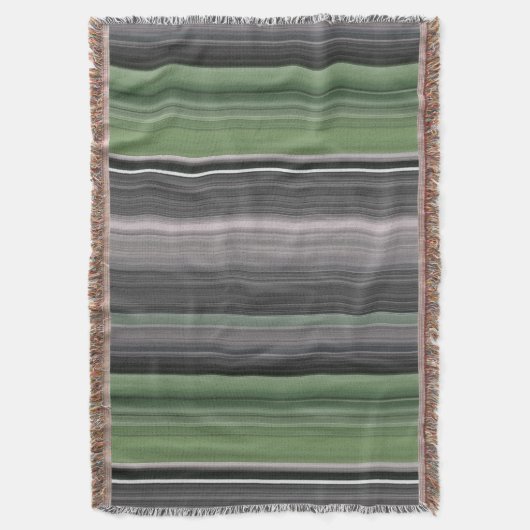 Abstract #1: Olijfgroen en grijs Deken (Voorkant Verticaal)