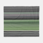 Abstract #1: Olijfgroen en grijs Fleece Deken (Voorkant (Horizontaal))