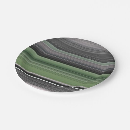 Abstract #1: Olijfgroen en grijs Papieren Bordje (Gekanteld)