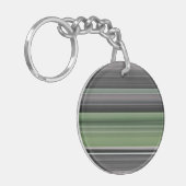 Abstract #1: Olijfgroen en grijs Sleutelhanger (Voorkant Links)