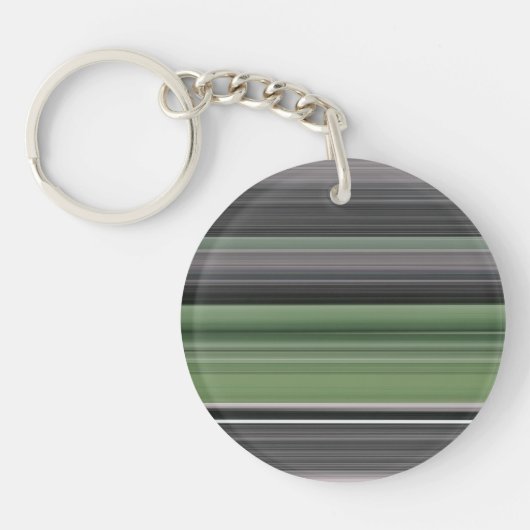 Abstract #1: Olijfgroen en grijs Sleutelhanger (Voorkant)