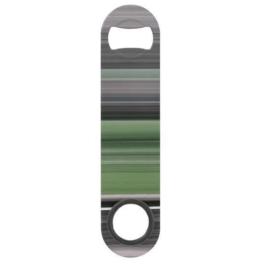 Abstract #1: Olijfgroen en grijs Speed Flessenopener (Achterkant)