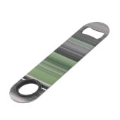 Abstract #1: Olijfgroen en grijs Speed Flessenopener (Achterkant Gekanteld)