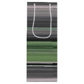 Abstract #1: Olijfgroen en grijs Wijn Cadeautas (Voorkant)