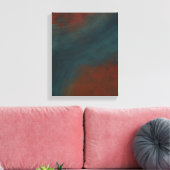 Abstract 1: reds and blues canvas afdruk (Insitu (Woonkamer))