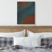 Abstract 1: reds and blues canvas afdruk (Insitu (Slaapkamer))