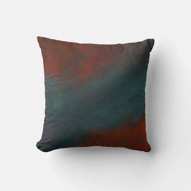 Abstract 1: reds and blues kussen (Voorkant)