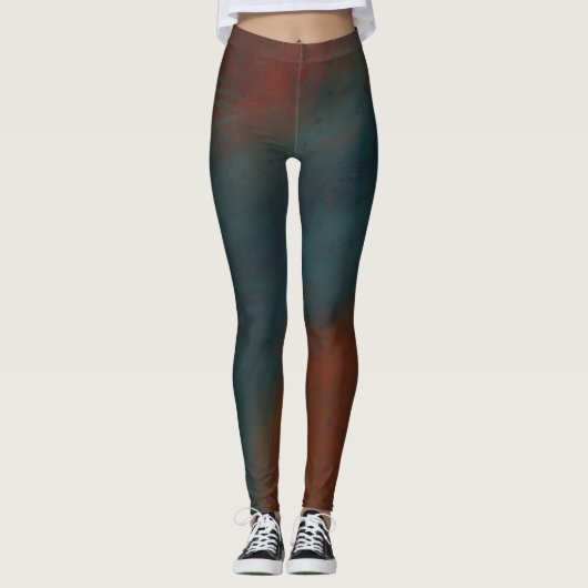 Abstract 1: reds and blues leggings (Voorkant)