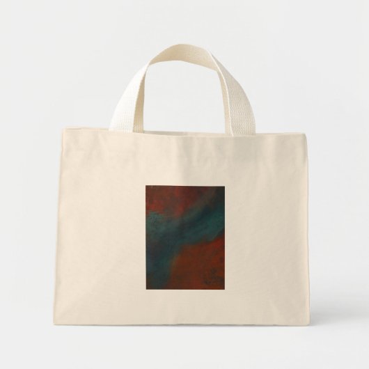 Abstract 1: reds and blues mini tote bag (Voorkant)