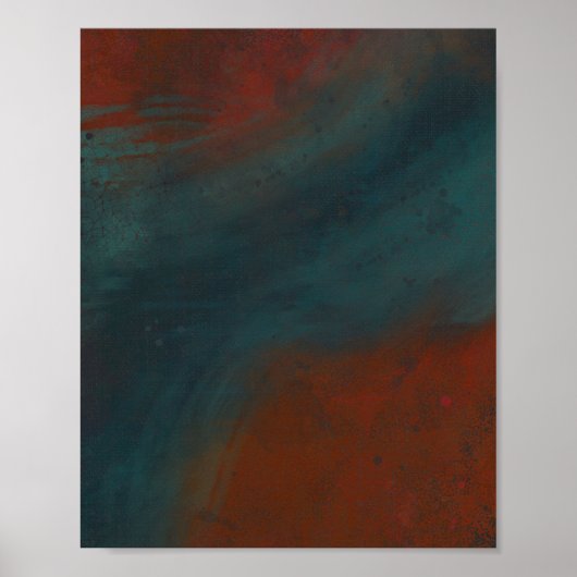 Abstract 1: reds and blues poster (Voorkant)