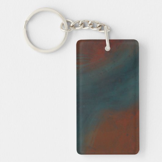 Abstract 1: reds and blues sleutelhanger (Voorkant)