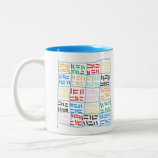 Abstract-1 Tweekleurige Koffiemok (Links)