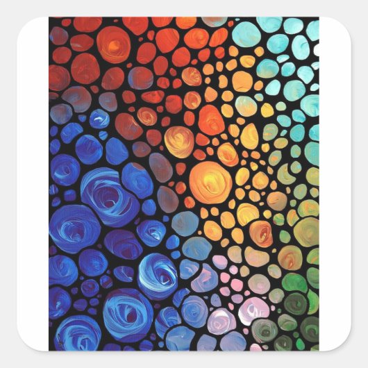 abstract-1 vierkante sticker (Voorkant)