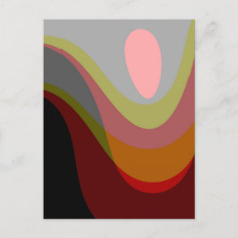 Abstract 20529 - kleurrijke retro stijl briefkaart