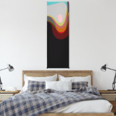 Abstract 20529 - kleurrijke retro stijl canvas afdruk (Insitu (Slaapkamer))