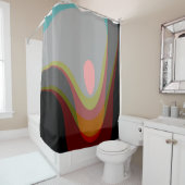 Abstract 20529 - kleurrijke retro stijl douchegordijn (In situ)