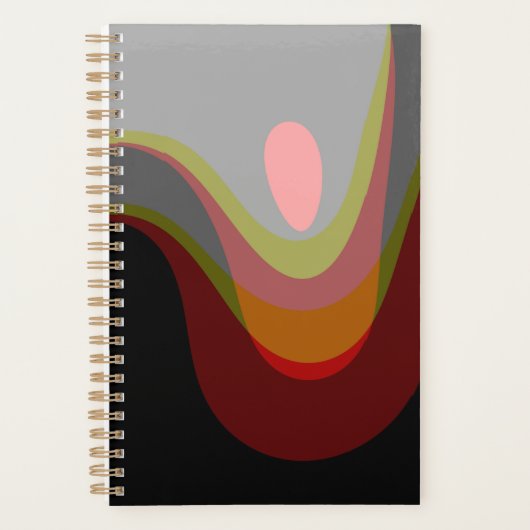 Abstract 20529 - kleurrijke retro stijl planner (Voorkant)