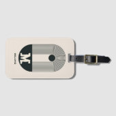 Abstract 20s aesthetic boho minimal Monogram Bagagelabel (Voorkant (horizontaal))
